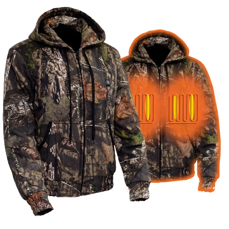 Shop and Save Nexgen Heat NXL2776SET Women’s Heated Zipper Camouflaged Hoodie Warming Camo Hoodie for Hunting w/ Battery Pack