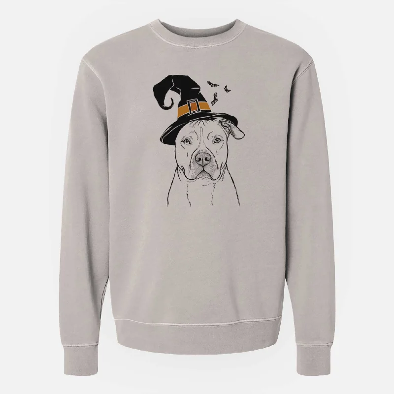 Special Price Witch Teddy Jam the Pitbull - Unisex Pigment Dyed Crew Sweatshirt