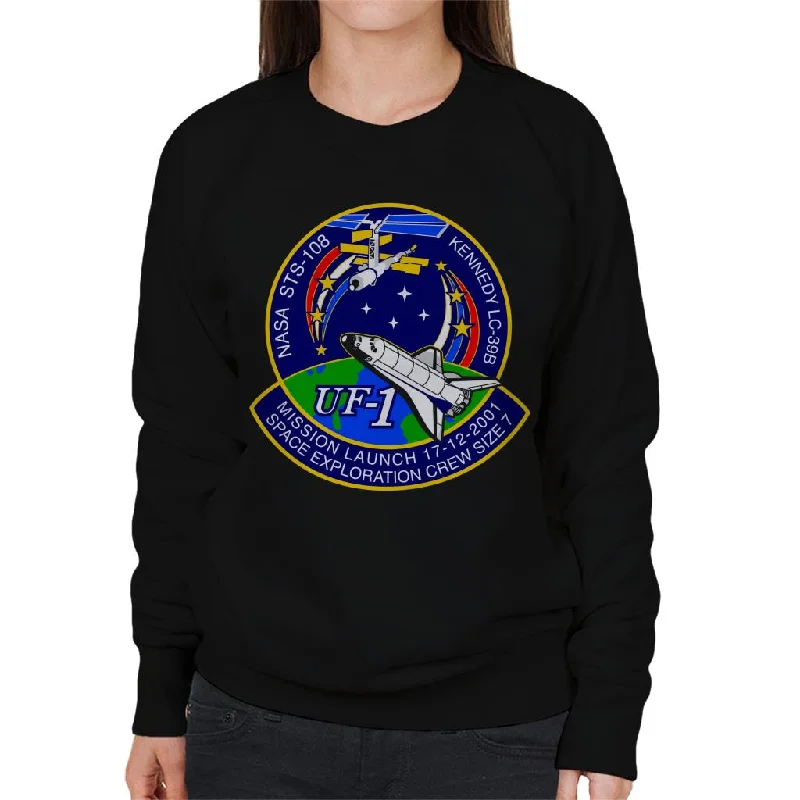 Hurry In NASA STS 108 Endeavour Crew Badge Women's Sweatshirt