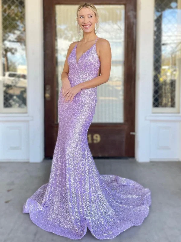 fitted cocktail dressfitted cocktail dressShiny Sequins V Neck Backless Mermaid Lilac Long Prom Dresses, Mermaid Purple Formal Dresses, Lavender Evening Dresses SP2294