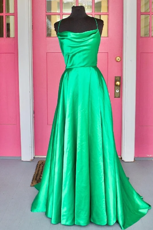 relaxed fit dressrelaxed fit dressSimple Square Neckline Green Prom Dress