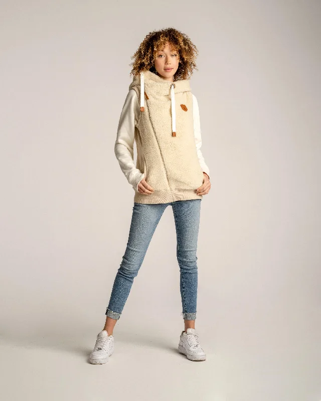 Price Rollback Zoe Sherpa Ivory Hoodie Vest