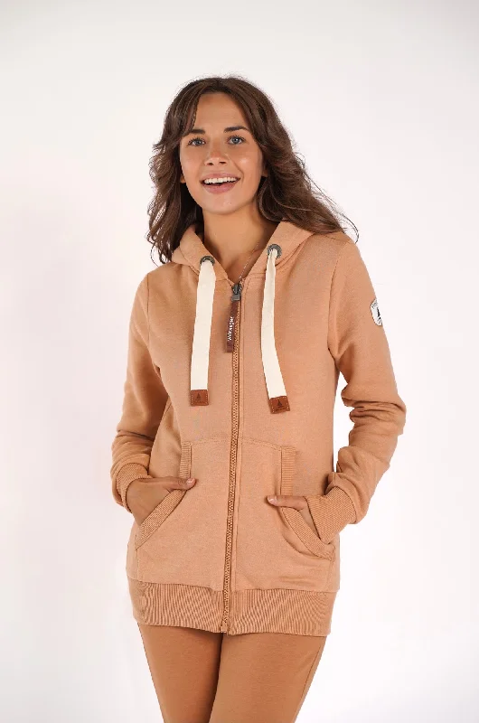 Factory Direct Sale Clem Hazelnut Full-Zip Hoodie