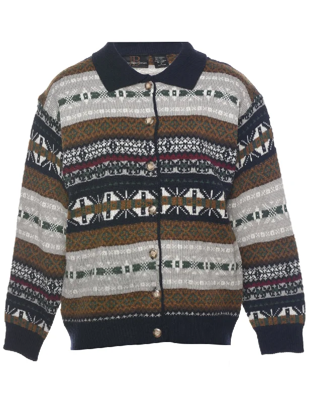 Unbeatable Prices Button Front Nordic Cardigan - S