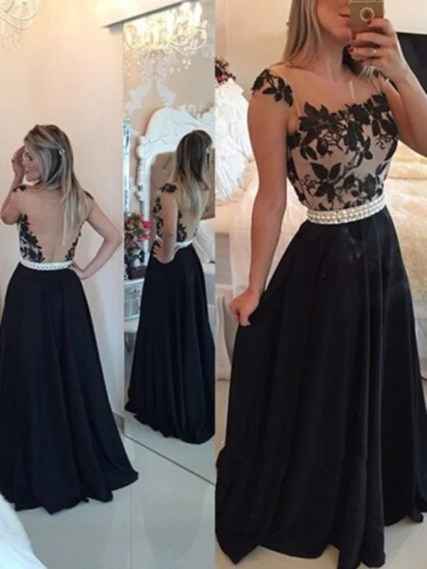 Special Price A Line Round Neck Black Lace Formal Dress, Black Lace Prom Dress, Party Dress Special Price A Line Round Neck Black Lace Formal Dress, Black Lace Prom Dress, Party Dress
