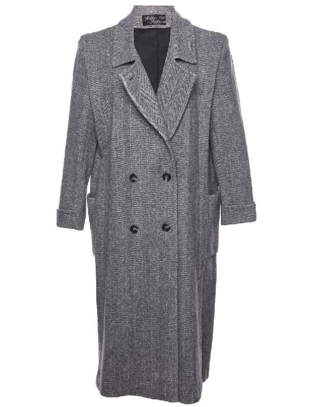 Today Only Herringbone Tweed Wool Coat - L