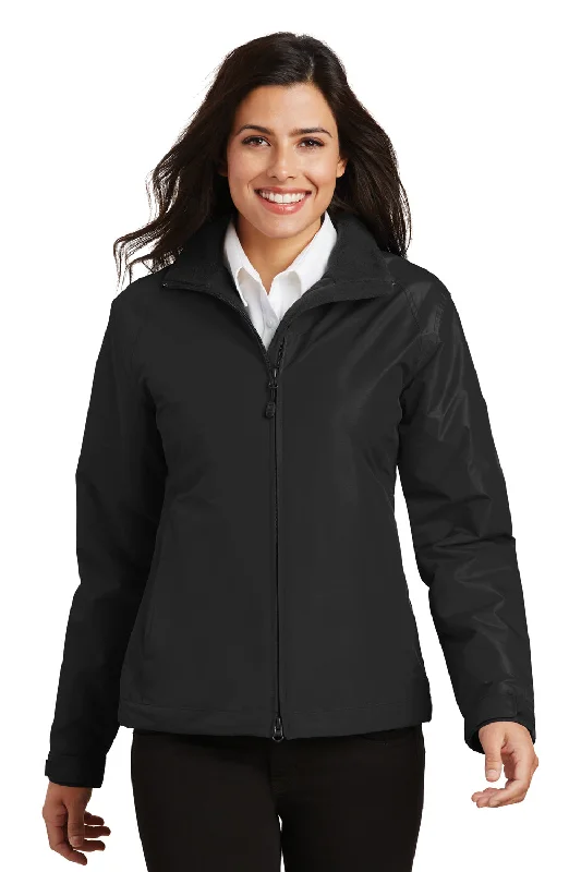 Clearance Items Port Authority Womens Challenger Wind & Water Resistant Full Zip Jacket - Black