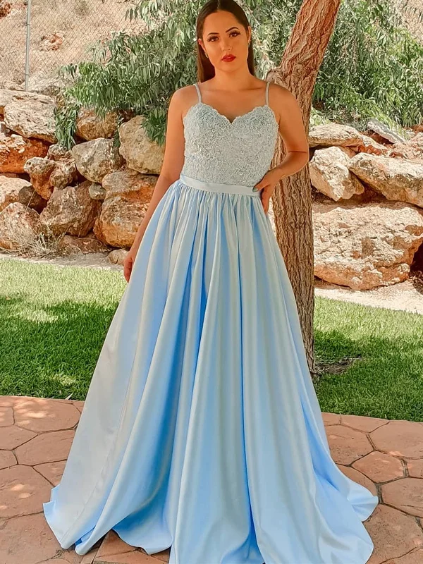 Early Access A Line Light Blue Lace Long Prom Dresses with Slit, Light Blue Lace Formal Dresses, Light Blue Evening Dresses Early Access A Line Light Blue Lace Long Prom Dresses with Slit, Light Blue Lace Formal Dresses, Light Blue Evening Dresses