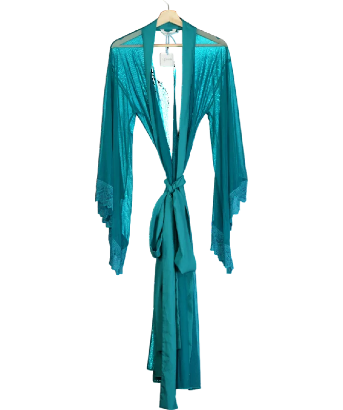 Take Advantage Luciela Blue Teal Mesh Kimono UK S/M