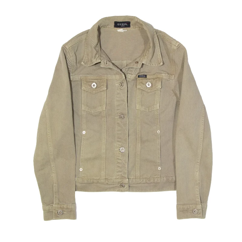 Year-End Sale GUESS Denim Jacket Beige Womens S
