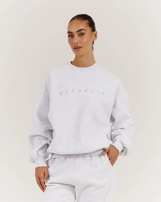 Price Reduction OVERSIZED CREW - SNOW GREY