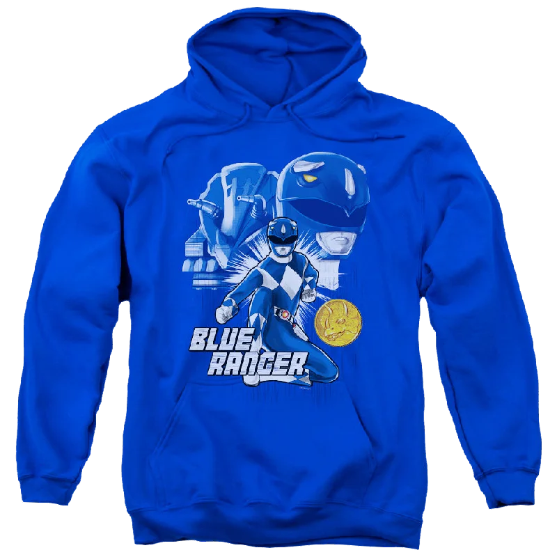 slim fit hoodieMighty Morphin Power Rangers Blue Ranger - Pullover Hoodie