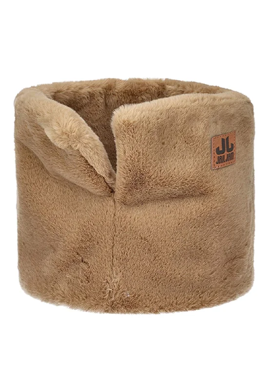 Act Fast JJ Harbour Faux Fur Loop Scarf in Beige