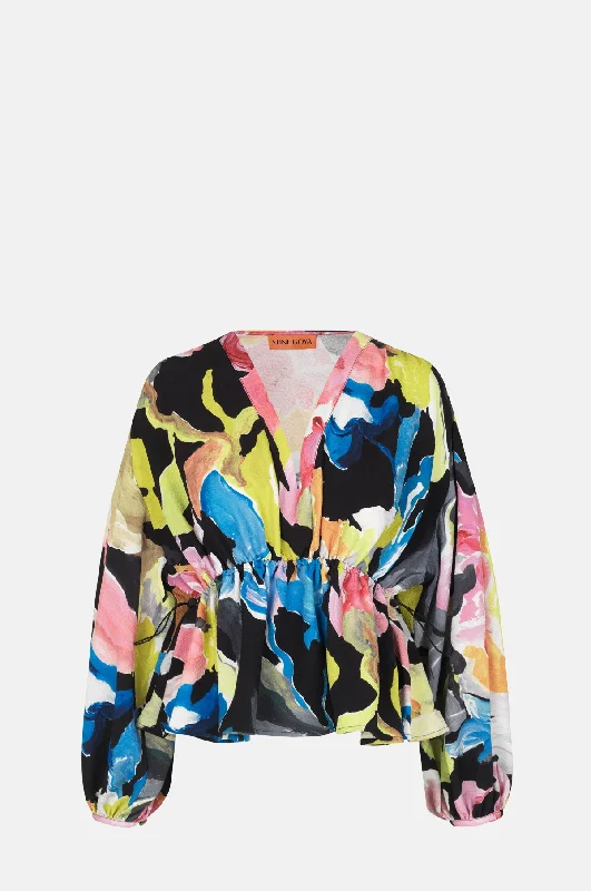 athletic style hoodieToni Top Artistic Floral