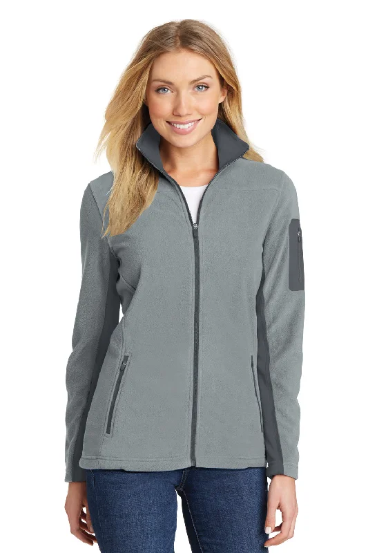 Price Blitz Port Authority Womens Summit Full Zip Fleece Jacket - Frost Grey/Magnet Grey