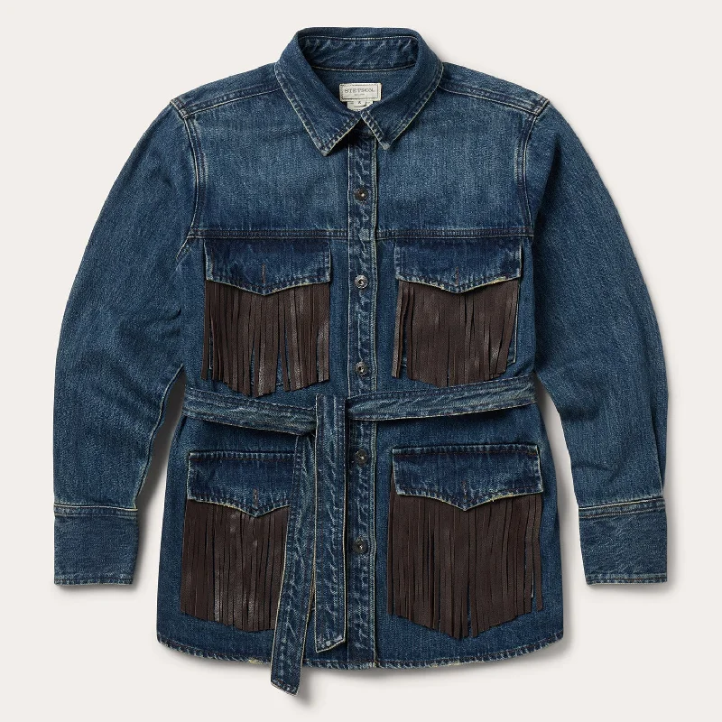 Sale Event Dark Denim Fringe Jacket