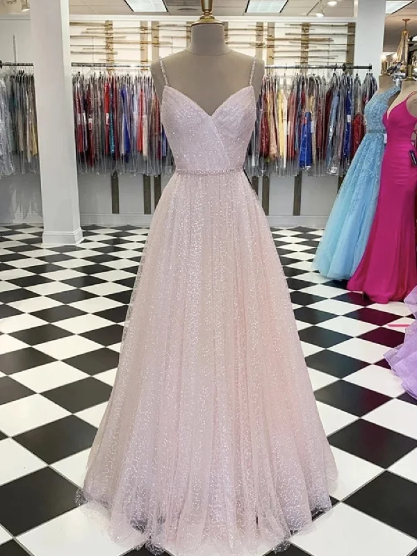 Midnight Sale Shiny A Line V Neck Sequins Pink Long Prom Dresses, V Neck Pink Formal Graduation Evening Dresses Midnight Sale Shiny A Line V Neck Sequins Pink Long Prom Dresses, V Neck Pink Formal Graduation Evening Dresses