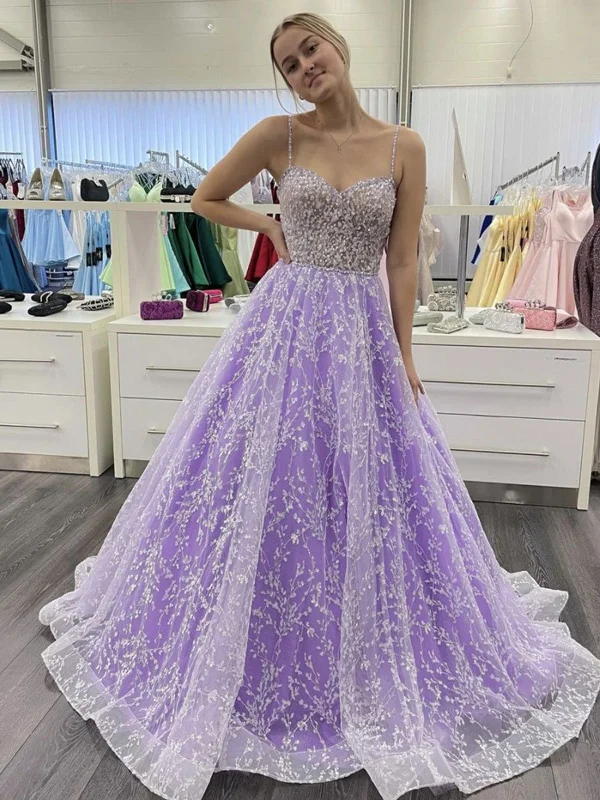 boho dressboho dressSweetheart Neck Open Back Purple Lace Long Prom Dresses, Purple Lace Formal Dresses, Purple Evening Dresses SP2118