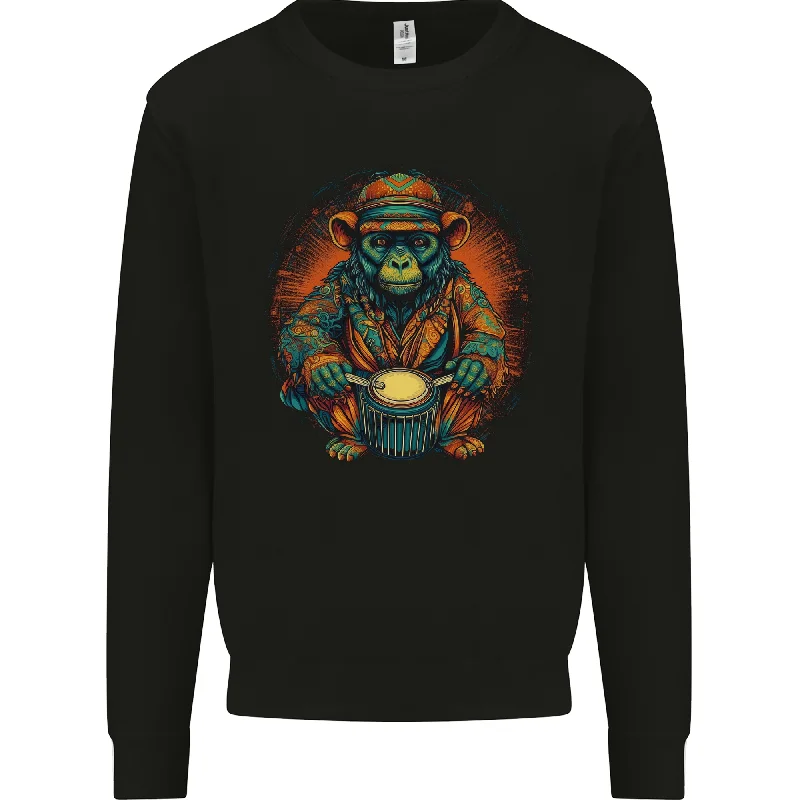 Quick Sale A Monkey Drummer Mens Sweatshirt Jumper
