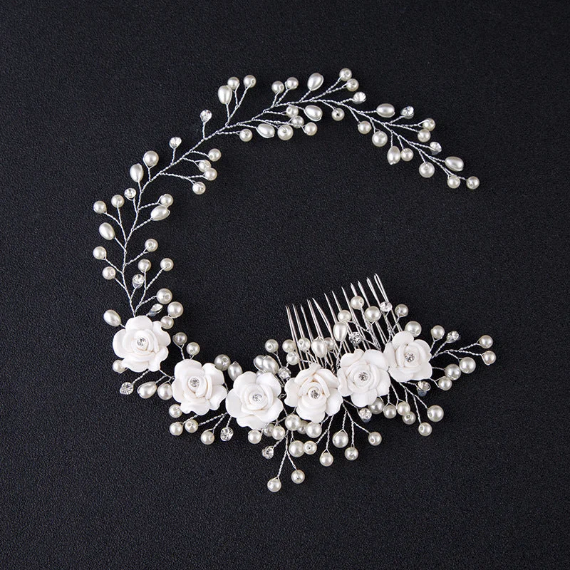 chic shift dresschic shift dressBridal headwear Handmade flower comb Princess hair comb Wedding headwear hair accessories 573142301694