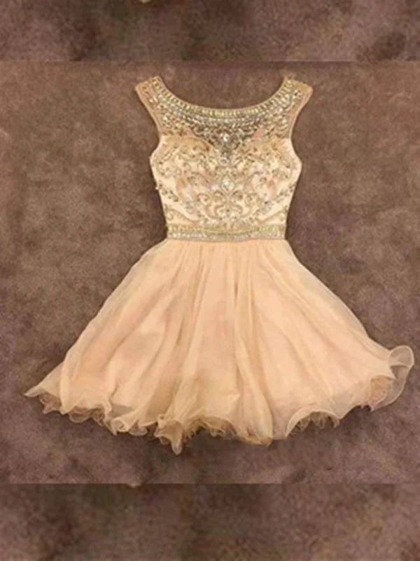 Bargain Blast A Line Round Neck Short Prom Dresses, Short Homecoming Dress, Graduation Dresses