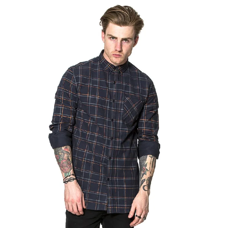 Value Deals Flannel Navy Long Sleeve Shirt