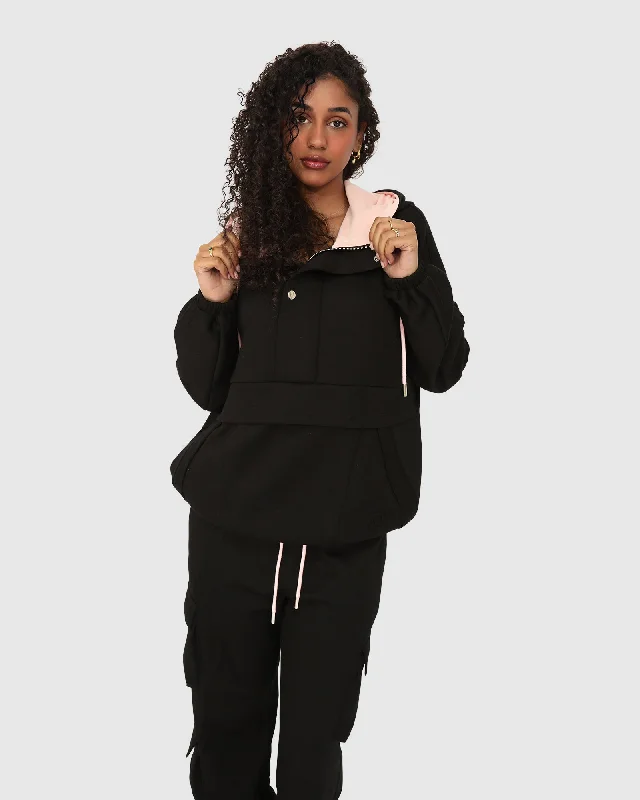 Online Only Best Of Me Panelled Hoodie - Black