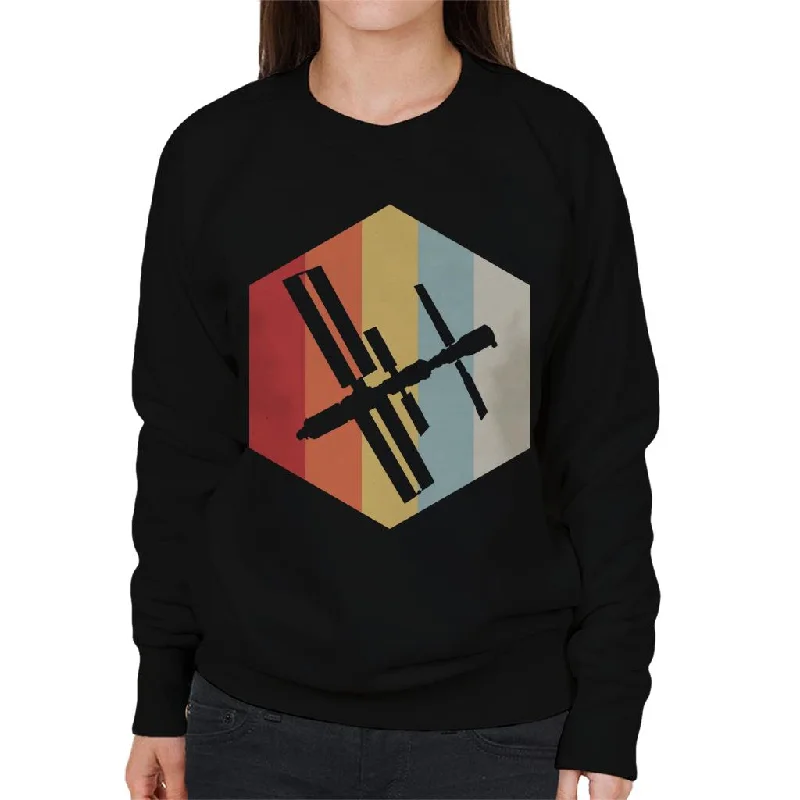 New Markdowns NASA ISS Silhouette Logo Women's Sweatshirt