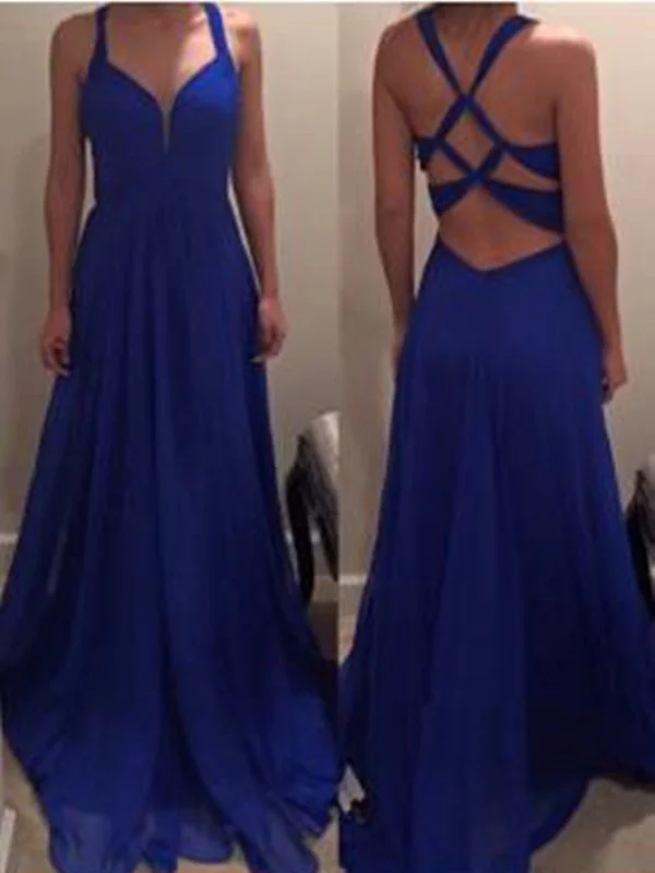Deal Explosion A Line Royal Blue Long Chiffon Prom Dress with Special Back, Royal Blue Bridesmaid Dress, Formal Dress Deal Explosion A Line Royal Blue Long Chiffon Prom Dress with Special Back, Royal Blue Bridesmaid Dress, Formal Dress