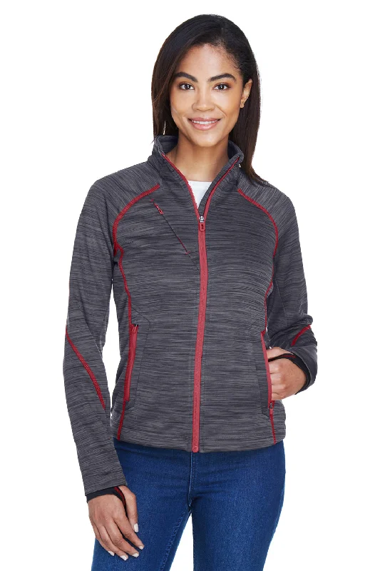 Special Promotion North End Womens Sport Red Flux Full Zip Jacket - Carbon Grey/Olympic Red Special Promotion North End Womens Sport Red Flux Full Zip Jacket - Carbon Grey/Olympic Red