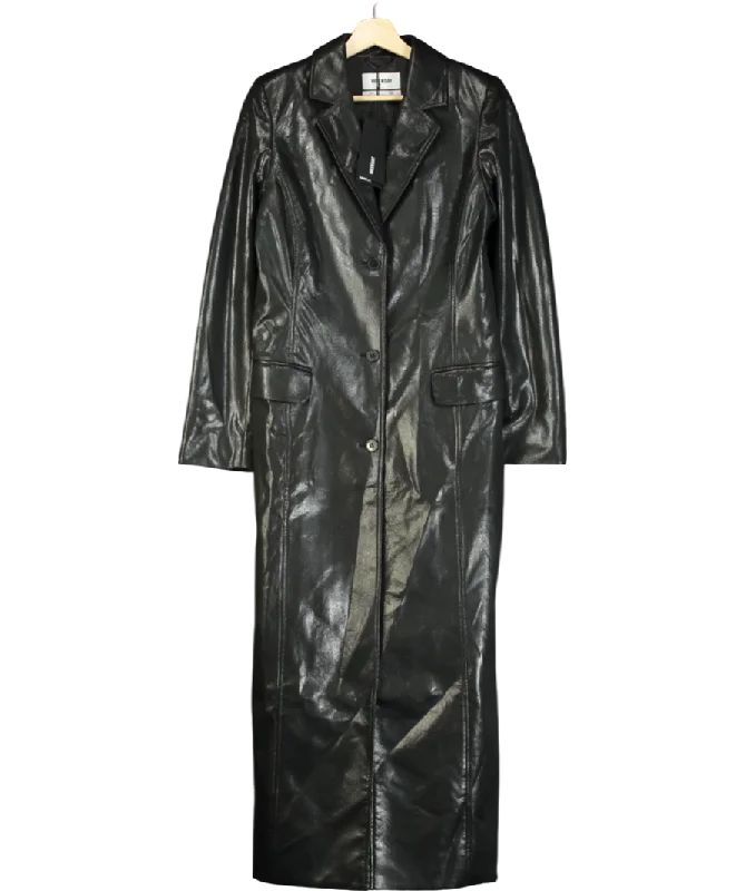 Price Slash Nadine Merabi Metallic Nancy Faux Leather Coat UK S