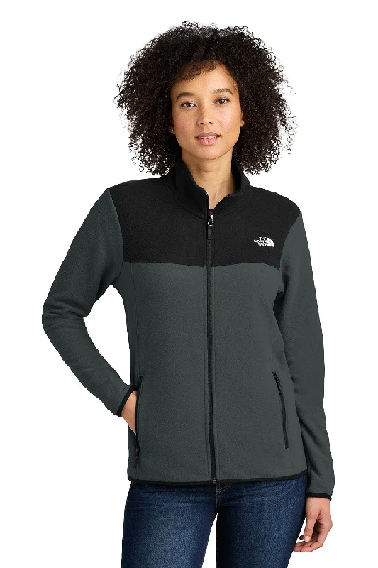 Steals and Deals The North Face Womens Glacier Fleece Full Zip Jacket - Asphalt Grey/Black - New