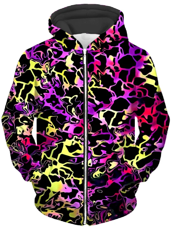 Low Prices Psychedelic Rainbow Leopard Unisex Zip-Up Hoodie