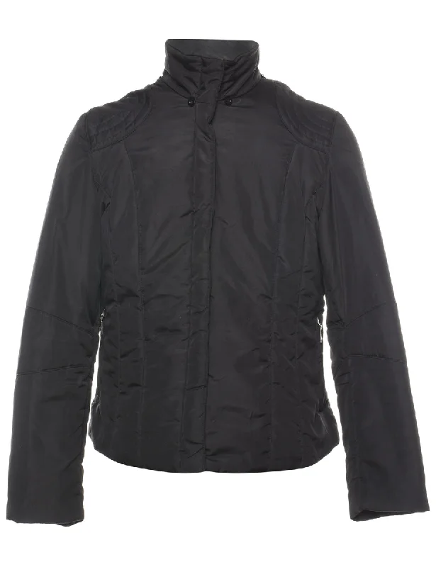TIME-Limited Offer Classic Black Puffer Jacket - S