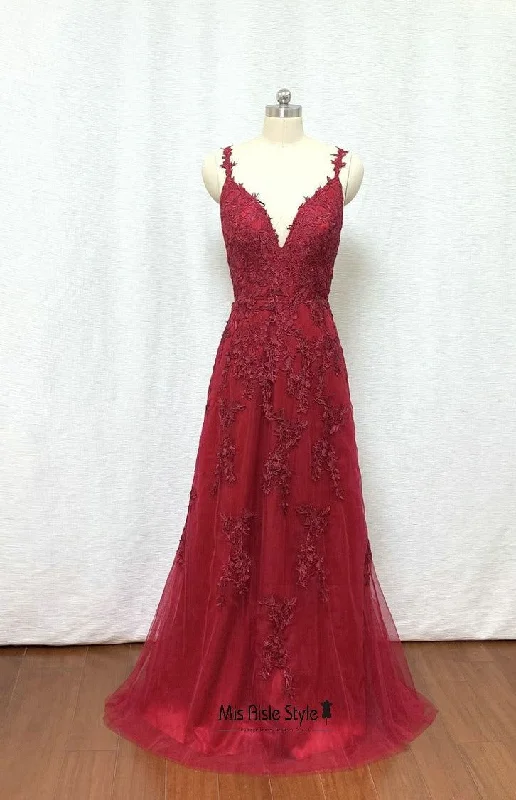 silk dresssilk dressA line Burgundy Prom Dress