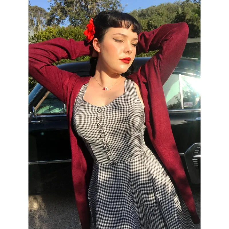 Don't Wait Warm Burgundy Cardigan