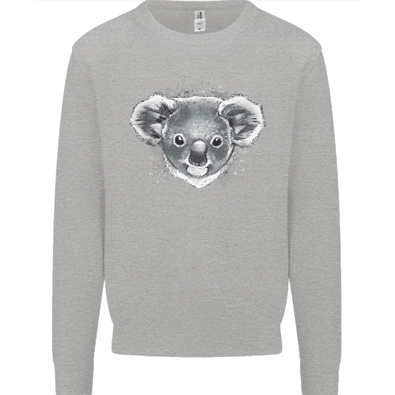 bold fitness hoodieA Koala Bear Head Mens Sweatshirt Jumper