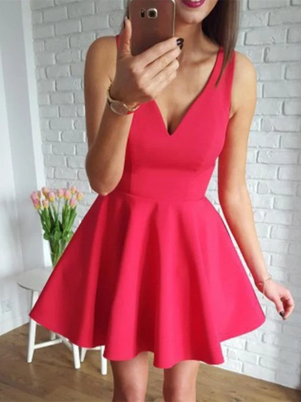 Unbeatable Prices A Line V Neck Blue Prom Dresses, Short Red Prom Dresses, Blue Homecoming Dresses Unbeatable Prices A Line V Neck Blue Prom Dresses, Short Red Prom Dresses, Blue Homecoming Dresses
