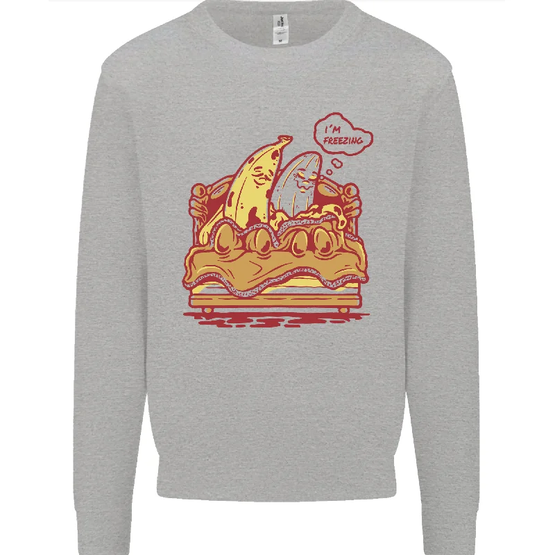 Instant Discount A Naked Banana Cold in Bed Mens Sweatshirt Jumper