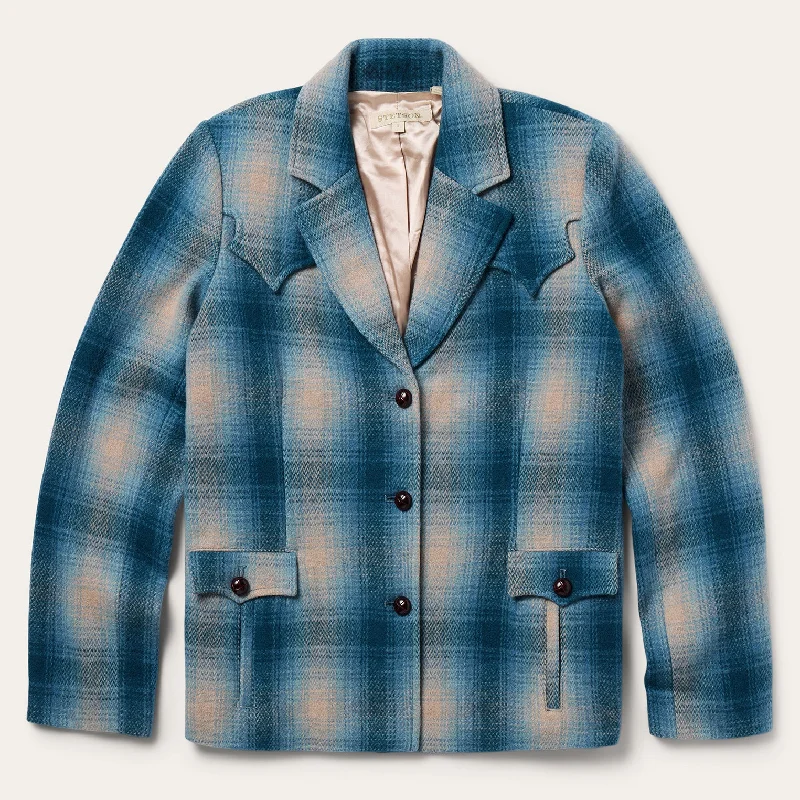 Epic Deals Wool Plaid Western Blazer