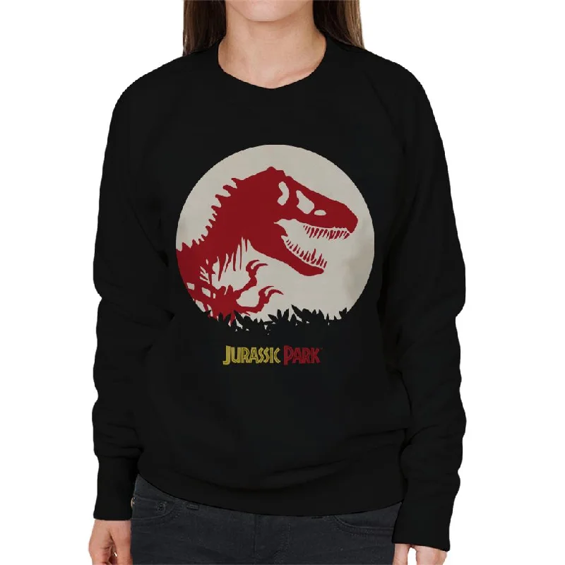 versatile gym hoodieJurassic Park T Rex Red Skeleton Icon Women's Sweatshirt