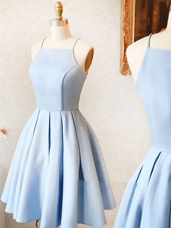 Can't Be Beat Custom Made A Line Light Blue Short Prom Dress, Short Blue Homecoming Dress, Formal Dress Can't Be Beat Custom Made A Line Light Blue Short Prom Dress, Short Blue Homecoming Dress, Formal Dress