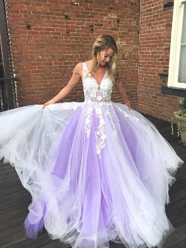 Today’s Special A Line V Neck Lace Purple Long Prom Dresses, V Neck Purple Lace Formal Dresses, Purple Lace Evening Dresses Today’s Special A Line V Neck Lace Purple Long Prom Dresses, V Neck Purple Lace Formal Dresses, Purple Lace Evening Dresses