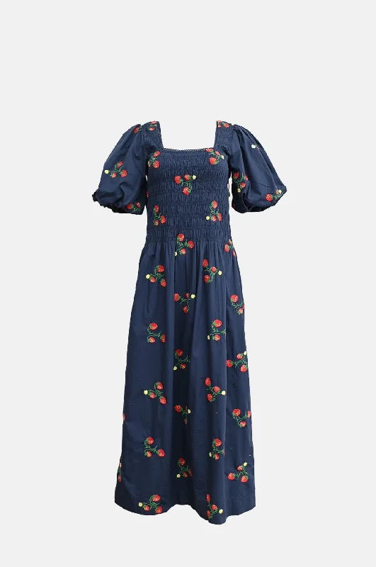 retro sports hoodieLauren Midi Dress Navy Strawberry