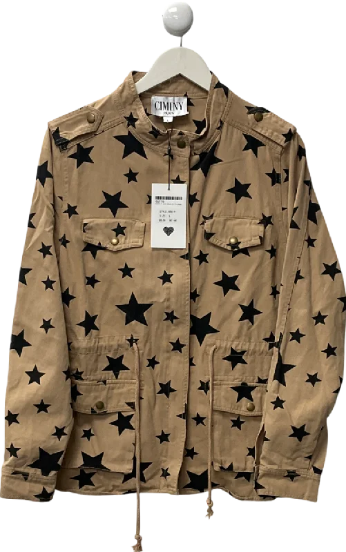 Low Prices Ciminy Paris Beige Star Printed Jacket UK L