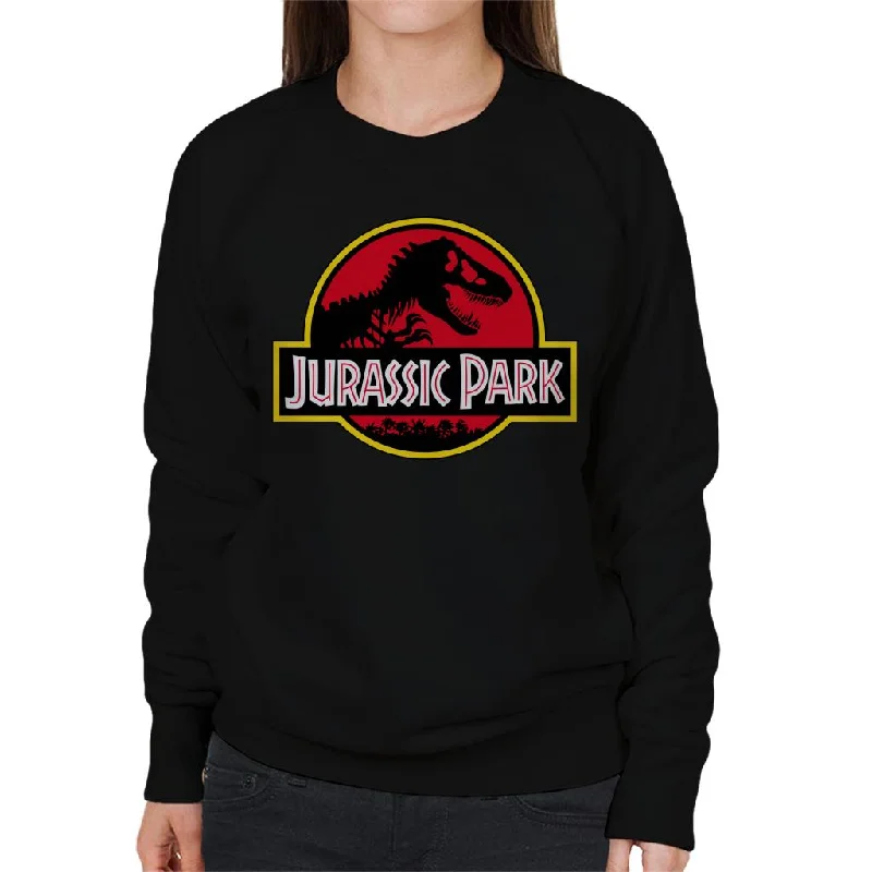 sleek workout sweatshirtJurassic Park Classic Yellow Outline Logo Women's Sweatshirt