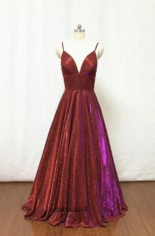 fitted bodycon dressfitted bodycon dressSimple Spaghetti Straps Sparkle Burgundy Prom Dress