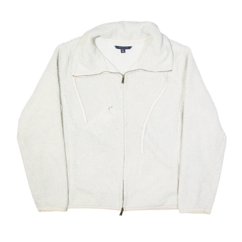 Final Clearance TOMMY HILFIGER Borg Fleece Jacket Cream Womens XL