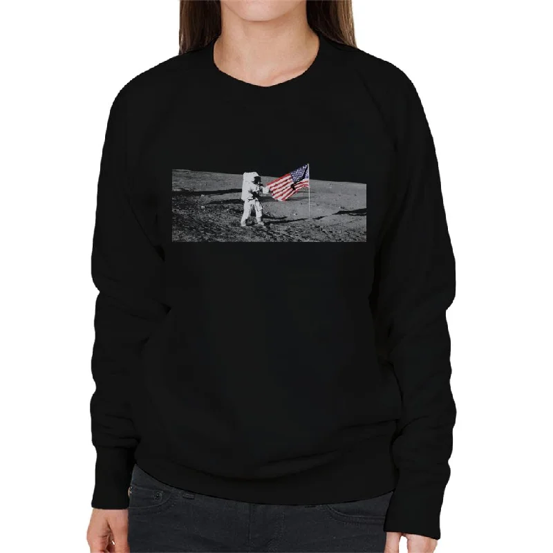 Limited Quantity NASA Moon Landing Flag Women's Sweatshirt