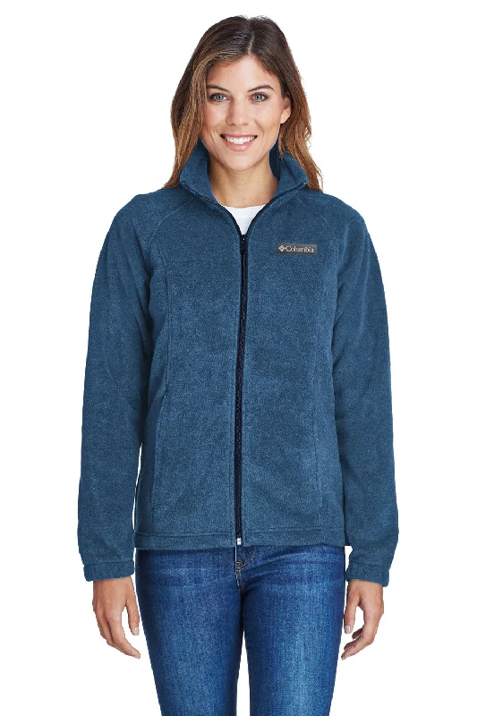 Great Deals Columbia Womens Benton Springs Full Zip Fleece Jacket - Navy Blue - Closeout